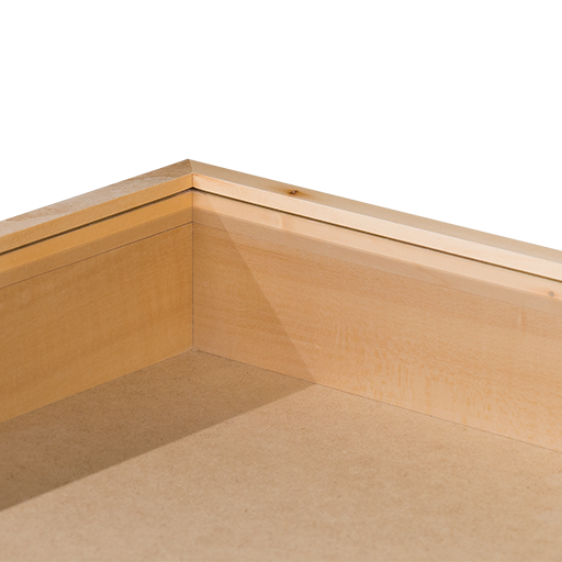 2 mm float glass glued in frame